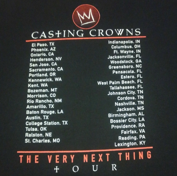 Casting Crowns 🎵 Band Tour Shirt Very Next Thing - Picture 6 of 9
